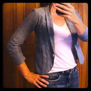 Gibson chambray crop blazer. Size S